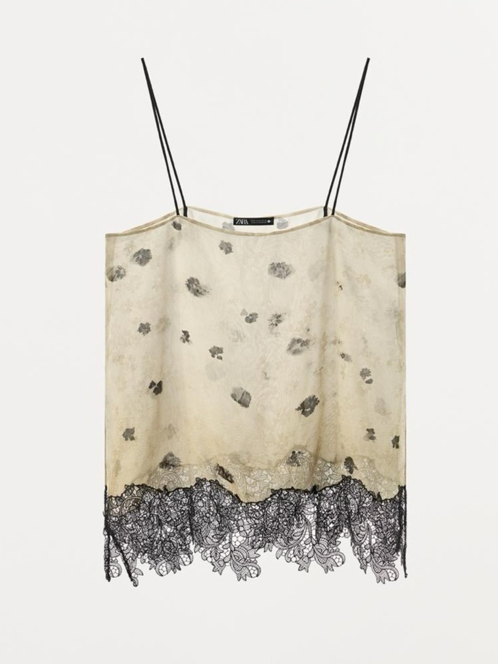 PRINTED LACE CAMISOLE - Picture 4 of 8